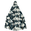 Cloak - Majestic White Pastel in Blue Azatec Florals Unisex Microfiber Hooded Cloak A7 | Africazone