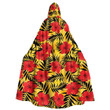 Cloak - Tropical Flowers And Palm Leaves Unisex Microfiber Hooded Cloak A7 | Africazone
