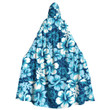 Cloak - Surf Floral Hibiscus Seamless Pattern Unisex Microfiber Hooded Cloak A7 | Africazone