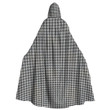 Cloak - Houndstooth Pattern Vintage Fashion Unisex Microfiber Hooded Cloak A7 | Africazone