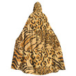 Cloak - Tiger Skin Brown and Black Unisex Microfiber Hooded Cloak A7 | Africazone