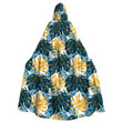 Cloak - Pretty Summer Seamless Tropical Pattern Bright Leaves Plants Unisex Microfiber Hooded Cloak A7 | Africazone