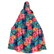Cloak - Tropical Plants And Hibiscus Flowers Unisex Microfiber Hooded Cloak A7 | Africazone