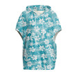 Cloak - Tropical Beach Palm And Hibiscus Women's Knitted Fleece Cloak With Kangaroo Pocket A7 | Africazone