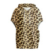 Cloak - Leopard Skin Women's Knitted Fleece Cloak With Kangaroo Pocket A7 | Africazone