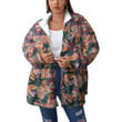 Women's Borg Fleece Stand-Up Collar Coat With Zipper Closure - Tropical Monstera And Palm Leaves Best Gift For Women - Gifts She'll Love A7 | Africazone