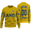 Getteestore Knitted Sweater - (Custom) Alpha Nu Omega (Yellow) Letters A31