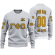 Getteestore Knitted Sweater - (Custom) Gamma Phi Omega Fraternity (White) Letters A31
