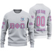 Getteestore Knitted Sweater - (Custom) Beta Phi Omega Sorority (White) Letters A31
