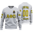 Getteestore Knitted Sweater - (Custom) Alpha Phi Omega (White) Letters A31