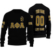 Getteestore Knitted Sweater - (Custom) Alpha Phi Alpha Fraternity (Black1) Letters A31