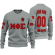 Getteestore Knitted Sweater - (Custom) Mu Phi Sigma Fraternity Grey B Letters A31