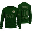Getteestore Knitted Sweater - (Custom) Mu Omicron Gamma Christian Fraternity (Green) Letters A31