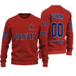Getteestore Knitted Sweater - (Custom) Theta Nu Psi Military Fraternity (Red) Letters A31