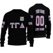 Getteestore Knitted Sweater - (Custom) Tau Gamma Delta Sorority (Black) Letters A31