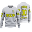 Getteestore Knitted Sweater - (Custom) Psi Zeta Phi Military Sorority (White) Letters A31