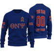 Getteestore Knitted Sweater - (Custom) Theta Nu Psi Military Fraternity (Blue) Letters A31