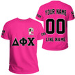 Getteestore T-shirt - (Custom) Delta Phi Chi Military Sorority (Pink) Letters A31