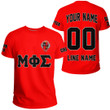 Getteestore T-shirt - (Custom) Mu Phi Sigma Fraternity (Red) Letters A31