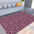 Floor Mat - Colorful Pink Little Flowers Foldable Rectangular Thickened Floor Mat A7