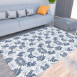 Floor Mat - Gorgeous Tropical Vingtage Leaves Foldable Rectangular Thickened Floor Mat A7