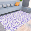 Floor Mat - Cute Small Flowers Foldable Rectangular Thickened Floor Mat A7