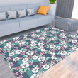 Floor Mat - Exotic Tropical Flower Foldable Rectangular Thickened Floor Mat A7