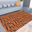 Floor Mat - Tiger Stripes Pattern Foldable Rectangular Thickened Floor Mat A7