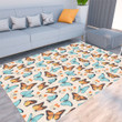 Floor Mat - Pretty Butterflies Foldable Rectangular Thickened Floor Mat A7