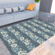 Floor Mat - Hawaiian Abstract Floral Foldable Rectangular Thickened Floor Mat A7