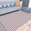Floor Mat - Trendy Fashion Rose Pink Houndstooth Foldable Rectangular Thickened Floor Mat A7
