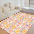 Floor Mat - Hibiscus Flowers With Palm Tree Leaves Foldable Rectangular Thickened Floor Mat A7 | Africazone