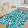Floor Mat - Luxury and Cool Turquoise Tropical Foldable Rectangular Thickened Floor Mat A7 | Africazone