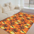 Floor Mat - Palm Trees With With Yellow Highlights Foldable Rectangular Thickened Floor Mat A7 | Africazone