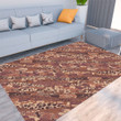 Floor Mat - Hawaiian Style Hibiscus And Tribal Foldable Rectangular Thickened Floor Mat A7