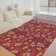 Floor Mat - Hawaiian Tribal Elements And Hibiscus Flowers Foldable Rectangular Thickened Floor Mat A7 | Africazone