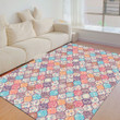Floor Mat - Seamless Colorful Patchwork Turkish Style Islam Foldable Rectangular Thickened Floor Mat A7 | Africazone