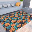 Floor Mat - Summer Tropical Hawaiian Foldable Rectangular Thickened Floor Mat A7