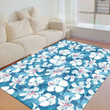 Floor Mat - White Tropical Hibiscus Flowers Seamless Foldable Rectangular Thickened Floor Mat A7 | Africazone