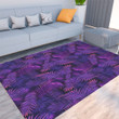 Floor Mat - Tropical Neon Palm Leaves Seamless Foldable Rectangular Thickened Floor Mat A7