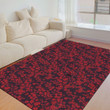 Floor Mat - Vintage Floral Simple and Delicate Red Foldable Rectangular Thickened Floor Mat A7 | Africazone