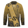 Gettee Clothing - Alpha Phi Alpha Letters Pattern Hockey Jersey A35