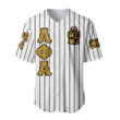 Africa Zone Clothing - (Custom) Alpha Phi Alpha Fraternity (White) Pin Striped Baseball Jersey A31