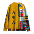 Africa Zone Clothing - Alpha Phi Alpha Kente V-neck Cardigan A35