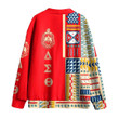 Africa Zone Clothing - Delta Sigma Theta Kente Style V-neck Cardigan A35