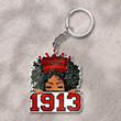 Africa Zone Keychain - Delta Sigma Theta Girl Crown Acrylic Keychain J09 | Getteestore.com