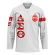 (Custom) Getteestore Jersey - Delta Sigma Theta ( White ) Hockey Jersey A31