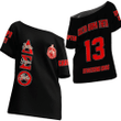 Delta Sigma Theta Off Shoulder T-Shirt | Africazone.store