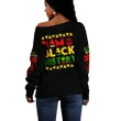 Black History Delta Sigma Theta Offshoulder Sweatshirt