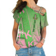 Africa Zone Clothing - AKA Letters Pattern One Shoulder Shirt A35 | Africa Zone